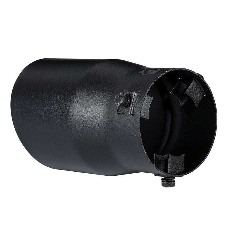 TriTrust Exhaust Tip, 2-2.75 inch inlet adjustable, Fit 2''/2.25''/2.5''/2.75'' Outer diameter Tailpipe, 3.5''Outlet 6''Long Muffler Tip, Black Powder Coated Stainless Steel Tail Tip - Image 3